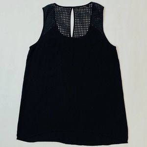 Banana Republic Black Top XS Perforated Sleeveless